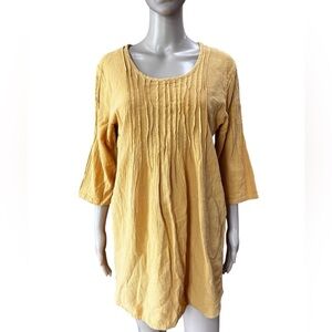 Sea Breeze of California vintage mustard Tunic Mini Dress-M